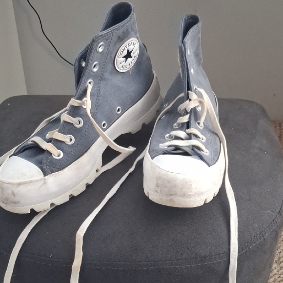 Converse Gray High-Top Sneakers - Picture 4 of 5